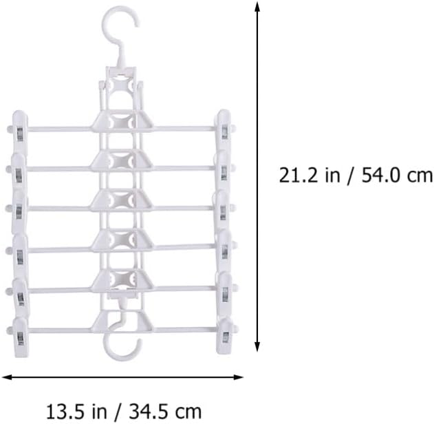 DOITOOL 1Pc Multilayers Pants Hanger Multi-Function Folding Clothes Rack for Skirts and Trousers Clip Design Ergonomic and Fall-Resistant for Wardrobe Organization