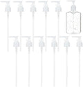 BENECREAT 12 Packs Plastic Replacement Pumps, 24-410 Thread/Neck Locking Clear Dispenser Replacement Pump Lotion Pumps for Soap, Lotion, Shampoo, Kitchen and Bathroom