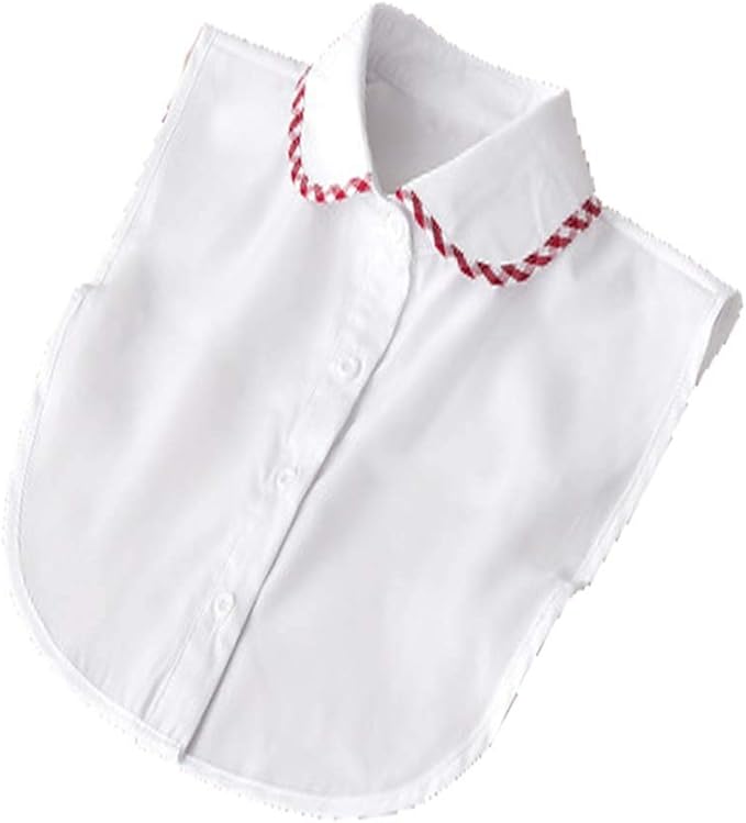 YEKEYI Lady Half Shirt Blouse - Detachable Collar Dickey for Women