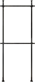 Free Standing Floor Ceiling Laundry Drying Rack, Hanging Clothes Adjustable Garment Rack Heavy Duty Clothes Hanger, 2 Tier Adjustable Telescopic Garment Rack