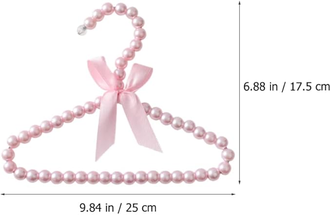 Baby Hangers Kids Hangers 5pcs Pearl Beads Clothes Hangers Beaded Clothes Hangers Dress Pants Hanger Closet Coat Hangers for Kids Pet Dogs Baby Hangers Kids Hangers
