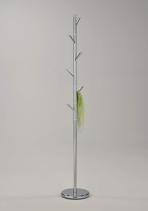 Inroom Furniture Designs CH-4835 Coat Rack - Chrome, 71 x 11 x 11 in.