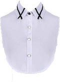 YEKEYI Lady Half Shirt Blouse - Detachable Collar Dickey for Women