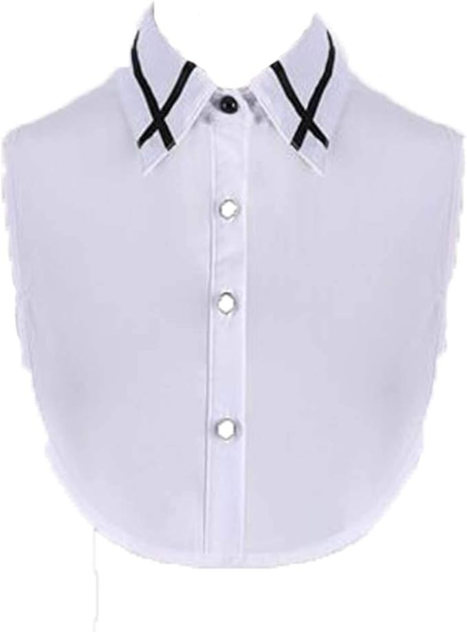 YEKEYI Lady Half Shirt Blouse - Detachable Collar Dickey for Women