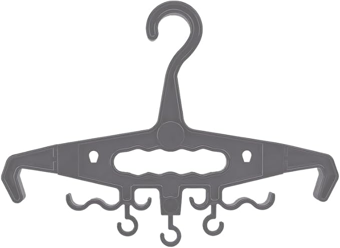 YOZWOO Heavy Duty Plastic Hangers with Detachable Hook - Thick Non-Slip Hanger & Plastic Hanger for Clothes, Police Vests, Military Gear & Wetsuits, 200 lbs Capacity Hangers (Gray)