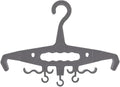 YOZWOO Heavy Duty Plastic Hangers with Detachable Hook - Thick Non-Slip Hanger & Plastic Hanger for Clothes, Police Vests, Military Gear & Wetsuits, 200 lbs Capacity Hangers (Gray)
