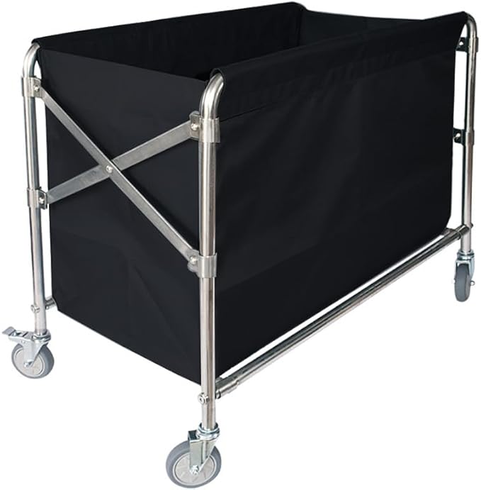Industrial Laundry Cart with Wheel 12 Bushel (400l) Commercial Collapsible Laundry Hamper Large Heavy Duty Rolling Laundry Basket Waterproof Laundry Trucks for Home Organizer Storage