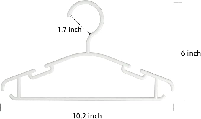 GoodtoU Baby Hangers, 80 Pack Kids Plastic Toddler Baby Clothes Hangers for Closet Small Children Infant Nursery Child Hanger (White)