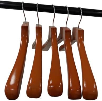 Pillowtex Cherry Finish Closet Clothes Hangers - Set of 5
