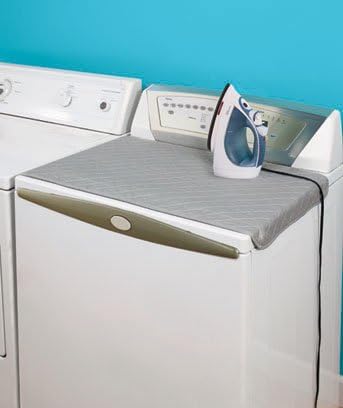 Travel Compact Quilted Laundry Room (4 Bottom Magnets) Ironing Mat Pad 19" X 32"