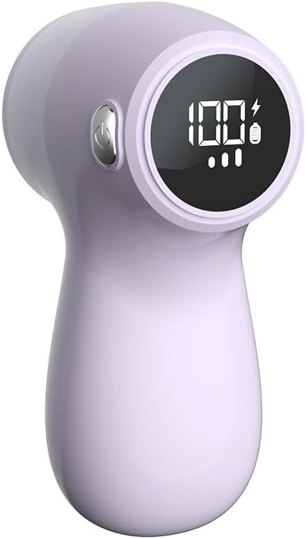 Pro Fabric Saver - Smart 3-Speed Electric Lint Remover with HD Display & 1200mAh Fast Charge | 300% Fabric Protection,25+ Garment Capacity,USB-C Reusable Shaver for Sweaters/Coats(Purple)