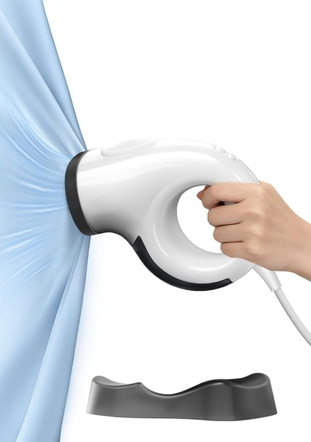 Vacuum Steamer for Clothes – Handheld Clothes Steamer with 2800Pa Suction & 25s Heat-Up – No-Drip Garment Steamers – Suction Steam Iron Alternative – Compact Steam Travel Iron with Base & Bag