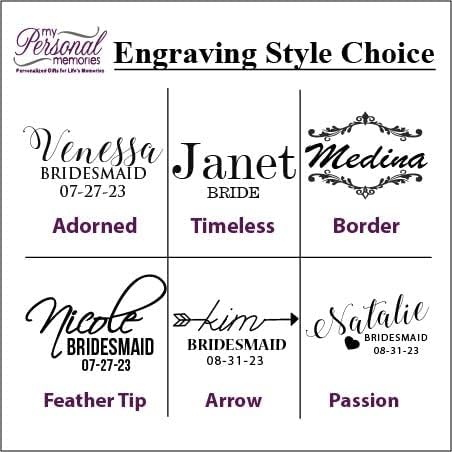 My Personal Memories Custom Engraved Wood Hanger - Personalized for Bride Bridesmaid Wedding Bridal Party