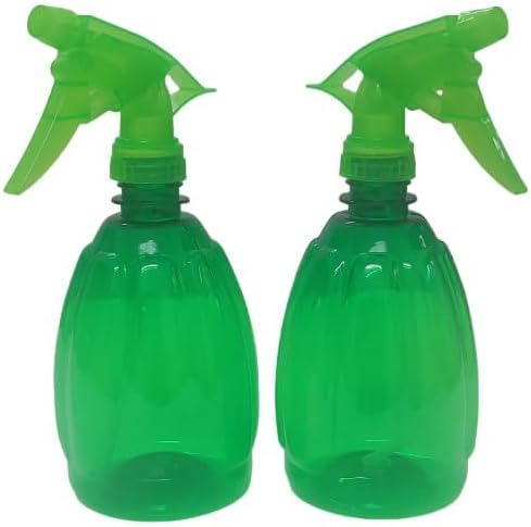 Spray Bottles 500ml 16 Oz Clean Squirt Bottle Colorful Multi-uses Spray Bottles for Cleaning, Water Flowers, Plant Care, Ironing, Hair Care Gardening Cosmetics Kitchen Bathroom (Pack of 2) Green