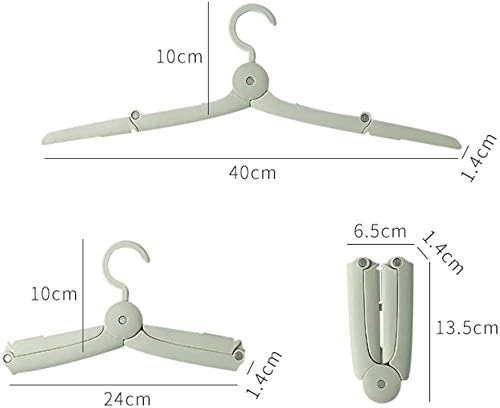 6 Pcs Folding Clothes Hangers, Travel Clothes Hanger Portable Folding Clothes Hangers and Save Space for Both Family and Travel Use