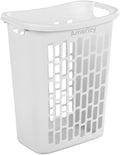 Large White Plastic Laundry Hamper – Rectangular Open Top Clothes Basket with Ventilation, Lightweight Durable Bin for Bedroom, Bathroom, Closet or Dorm Us