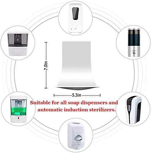 Soap Dispenser Drip Tray, Wall Mount Soap Dispenser Bracket, Laundry Detergent Drip Tray, Easy to Clean (White,5pcs)