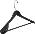 Hemoton Solid Wood Coat Rack Thick Wide Hanger Non-Slip Clothes Drying Rack for Home Bedroom Closet Storage