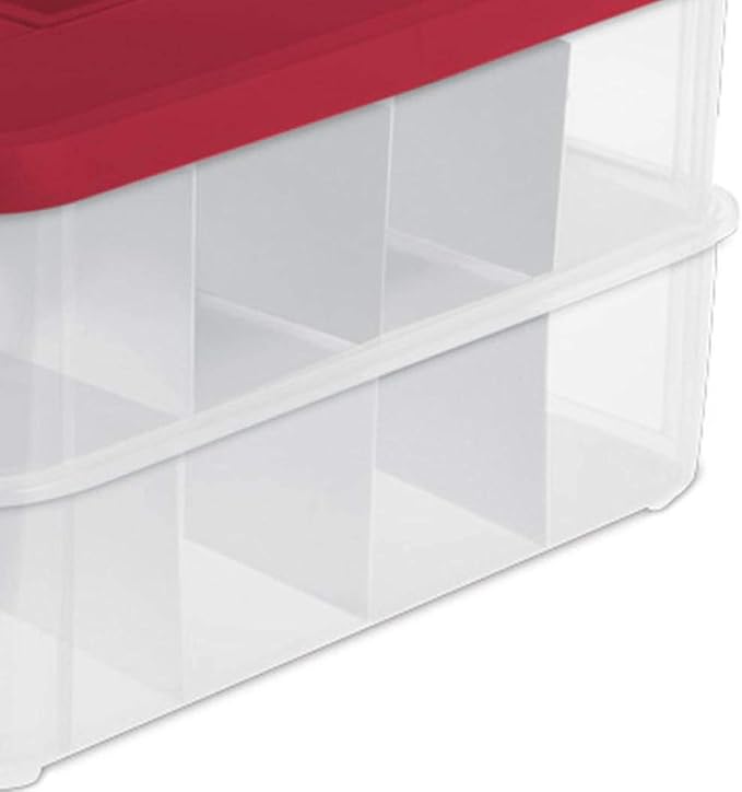 Sterilite 24 Compartment Stack & Carry Christmas Ornament Storage Box | 14276604