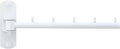 Folding Wall Mounted Clothes Hanger Rack with Swing Arm Stainless Steel Heavy Duty Coat Hook for Bathroom, Bedroom, Laundry Room- White