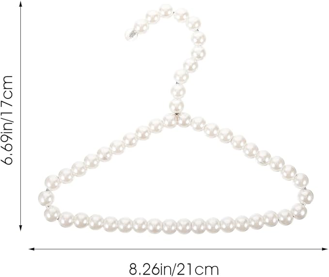 3pcs Elegant Pearl Dog Clothes Hangers Pet Grooming Hangers for Dresses Jackets and Skirts Decorative Pet Accessories for Chihuahua and Animals