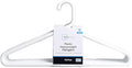 Strong Extra Heavy Adult Plastic Tube Hangers - White - 9 Ct