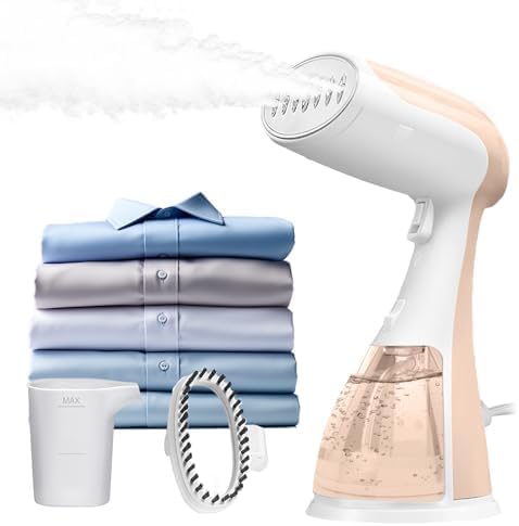 Hand Held Garment Steamer for Clothes - 1350W Handheld Clothes Steamer with 300ML Water Tank, 15S Fast Heat-Resistant Steam Iron Remove Wrinkles for All Fabrics, Suit for Home/Office/Travel