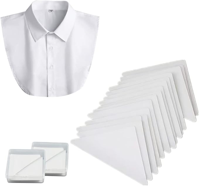 120pcs Thickened PVC Collar Anti-Warping Edge Shaper - Collar Extenders, No Curl Collar Shirt Collar Stays for Collar Stays