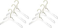 YBM Home Quality Acrylic Clear Hangers Made of Clear Acrylic for a Luxurious Look and Feel for Wardrobe Closet, Clothes Hangers Organizes Closet, Baby, Gold, 4113-6