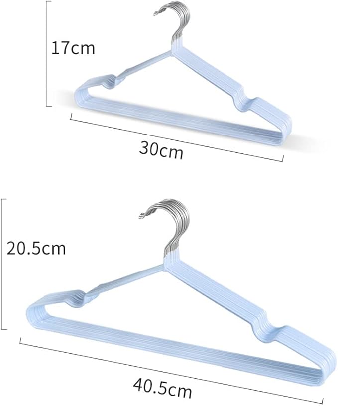 VALINK Coat Hangers Clothes 10 Pack Wire Hangers Heavy Duty Stainless Steel Hangers, Non Slip, Wet or Dry Dual Use Clothes Hanger Nordic Powder