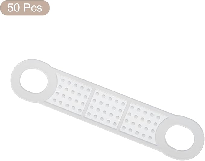 uxcell 50Pcs Non-Slip Hanger Grips Silicone Adhesive Clothes Hanger Strips for Wood Plastic Hangers, Milky (4.13" x 0.79")