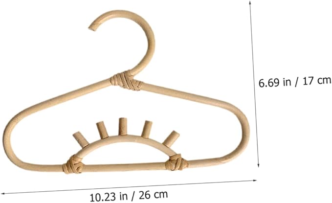 Children Hanger Rattan Baby Hangers Baby Closet Hangers for Nursery for Closet Rattan Mini Skirt Clothes Toddler Manual Ledge