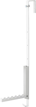 Yamazaki 4328 Door Hanger for Clothes Steamer, Foldable, When Not in Use, White, When in Use: Approx. W0.8 x D 8.3 x H 21.5 inches (54.5 cm) (when using the lowest level), Tower Tower, Ironing, Slim,