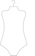 10 Pack M Size Silver Swimsuit Hangers Bikini Display Lingerie Metal Wire Hangers Full Body Shape Metal Bathing Suit Rack for Bra Boutique Closet Women Store (10, Silver, M)