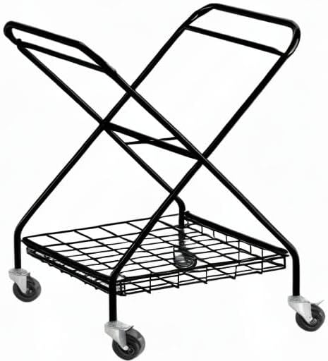 Artesa Verona Collapsible Laundry Cart with Basket, Black Large