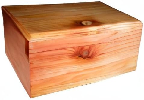 Steve's Gift Shoppe Cedar Keepsake Memory and Treasure Box or Storage Box - Size 9.75 x 7 x 4.75 Inches