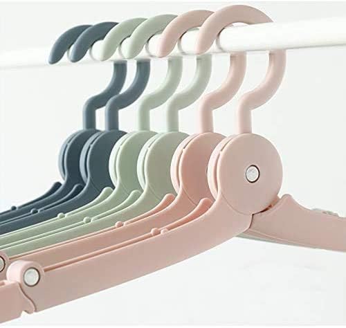 6 Pcs Folding Clothes Hangers, Travel Clothes Hanger Portable Folding Clothes Hangers and Save Space for Both Family and Travel Use