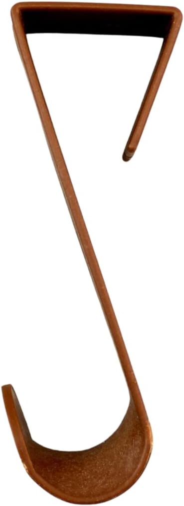 Dependable Industries inc. Essentials Over-The-Door Hanger Hook Set – 4-Pack of 4.5 in., Plastic Over-The-Door Hangers & Over-The-Door Hooks – Over-Door Hooks for Hanging Clothes & Towels (Brown)