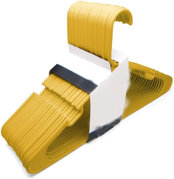 SEDLAV Clothing Hangers, 18 Pack, Scoreboard Yellow Plastic