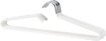 SHIMOYAMA Non-Slip Metal Clothes Hangers - 5 Pack, Space-Saving Short Neck Hangers for T-Shirts, Dresses, Tank Tops (White)