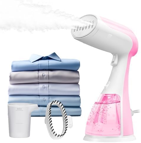 Hand Held Garment Steamer for Clothes - 1350W Handheld Clothes Steamer with 300ML Water Tank, 15S Fast Heat-Resistant Steam Iron Remove Wrinkles for All Fabrics, Suit for Home/Office/Travel