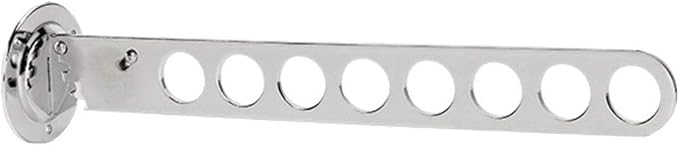 Wall Mounted Rack Laundry Room Clothes Hanger Wall Mounted Clothes Rack with Swing Arm Stainless Steel Clothes Hooks Laundry Hanger Dryer Rack Folding Hanger Retractable Clothes Rack