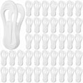 50 Pcs White Hanger Clips, 2.75 Inch Plastic Finger Clip, Multi-Purpose Pants Hanger Clip, Non-Slip Plastic Hangers Clips for Skirt Pants Clothes Hangers, Strong Pinch Grip