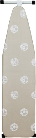 Beige T-Leg Ironing Board with Cotton Cover, 53" x 14" Ironing Board Foldable,Height Adjustable,Home Use