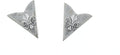 HHH Designs Antique Silver Collar Tips - Western Collar Stays - Silver Finish Flur De Lis Tips for Men and Women - Made in USA