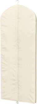 Univivi Premium Breathable Oxford Dress Cover Garment Bag, 60 inch Garment Bag for Hanging Clothes, Closet Clothes Storage, Dress, Jacket, Suit & Coat Bag - Beige