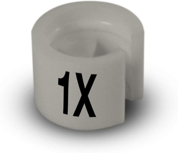 Printed Colored Hanger Size Markers - 100pcs/bag (1X, Grey)
