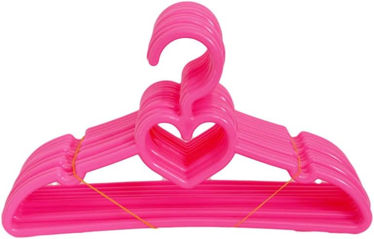 MBD 24 Pink Heart Hangers Fit 18 Inch Doll Clothes- Doll Clothes Hangers