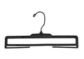 NAHANCO Extra Wide Plastic Hanger with Swivel Hook for Scarf/Leggings Displays, 11 1/2" W - Black (Pack of 12)