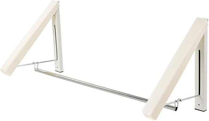 Retractable Clothes Rack Hangers, Folding Coat Hanger Stainless Steel, Foldable Clothes Drying Rack Wall Mounted Space-Saving Wall Mount Cloth Rod Retractable for Bathroom Balcony Wardrobe Kitchen